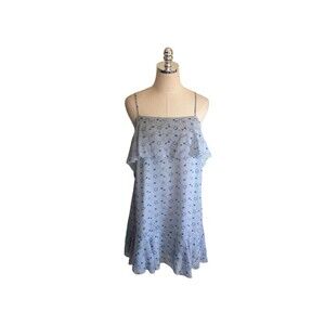 Avec Les Filles Dylan Mini Dress Medium Women's Blue Celestial Coquette Y2K NEW